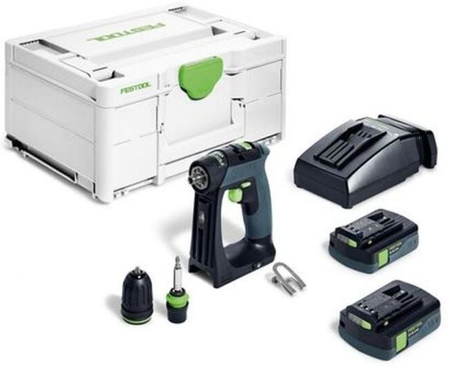 Akku-Bohrschrauber cxs 18 c 3,0-Plus, incl. 2 x Akku, Schnellladegerät, Zubehör - Festool