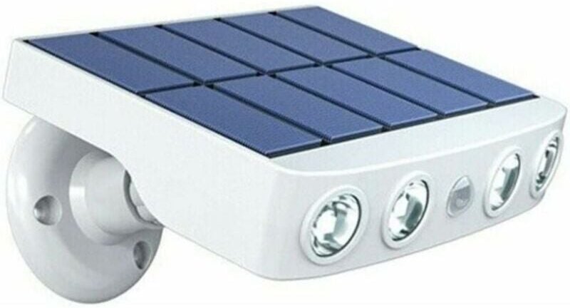 Lampe solaire extérieur étanche orientable avec détecteur de mouvement - Panneau a recharge rapide Haute Qualité - 4 Led...