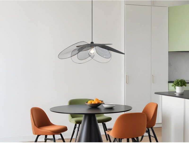 Trio - Große Pendelleuchte fleure mit ausgefallenem Gitter Lampenschirm, ø 87cm