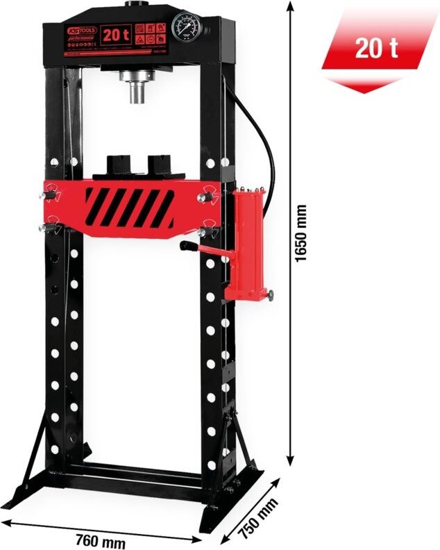 KS Tools performance Hydraulik-Werkstattpresse, 20000 kg