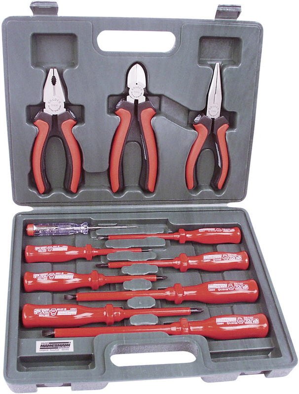 Brüder Mannesmann - M11240 Werkzeugset Elektriker im Koffer 11teilig