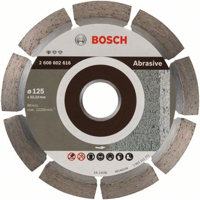 Bosch - Diamanttrennscheibe Standard for Abrasive, 125 x 22,23 x 6 x 7 mm
