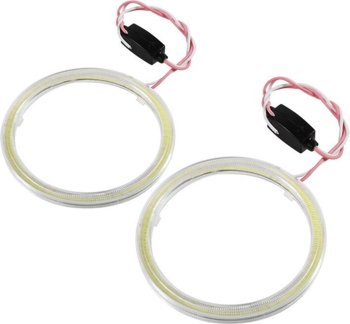 Fydun COB Angel Eyes Scheinwerfer 1 Paar Auto Halo Ringe Angel Eye COB Chips Scheinwerfer DRL LED 12V für Auto Motorrad ...