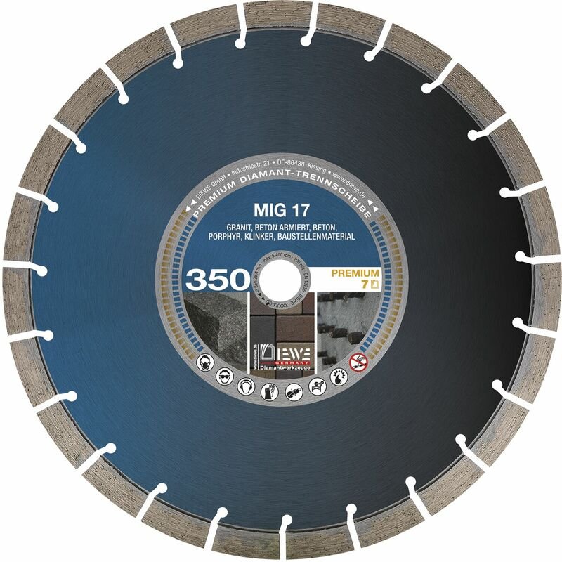 Thumbnail - Diewe - Diamant Nassschnitttrennscheibe MIG17 350 x 25.4/17 mm