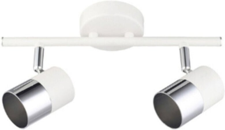 EDM - Scheinwerfer 'Mond' 2 Elemente white bone+ silver gu-10