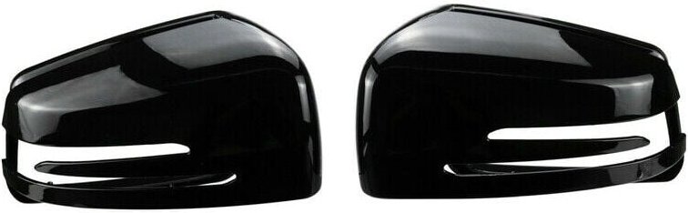 1 Paar TüR Abdeckungen Seiten Kappen für - c e s W204 W212 W221 cla gla 2009-2013 Glanz Schwarz