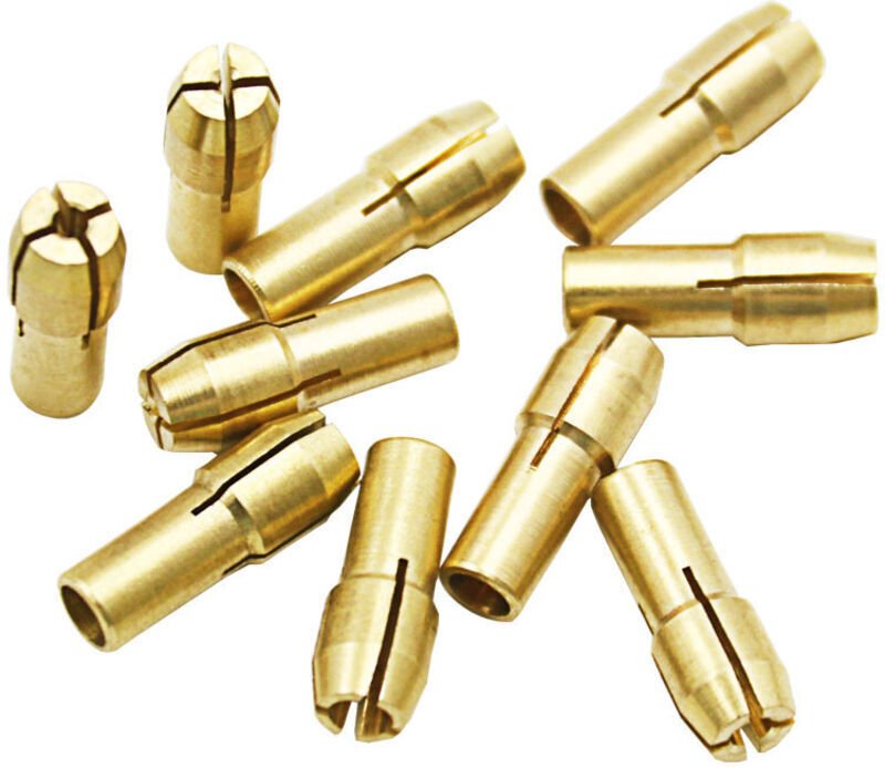 10 piezas de mandriles de taladro de latón de 1,6 mm, accesorios para herramientas rotativas, vástago
