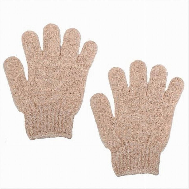 Trade Shop Traesio - Trade Shop - set 2 guanti di crine per doccia esfoliante bagno pelle corpo beige 79721 -