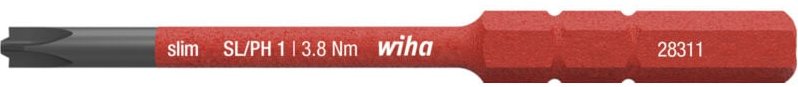Thumbnail - FP - Wiha Bit slimBit electric PlusMinus/Phillips SL/PH1 x 75 mm (34587)