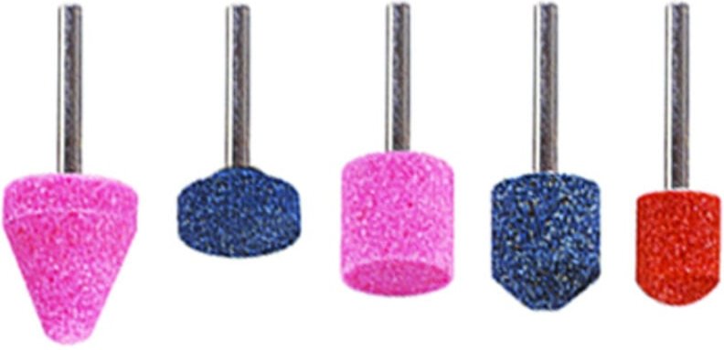 Wolfcraft - Schleifkörper-Set Schaft ø 3 mm 5 Stück für Keramik Bohrmaschinenaufsätze