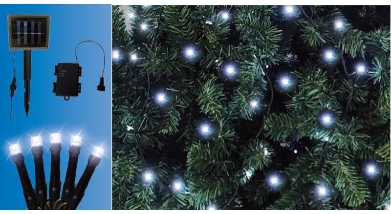 Thumbnail - TrendLine LED-Lichterkette Solar Außen 9,6 m kaltweiß mit Timer