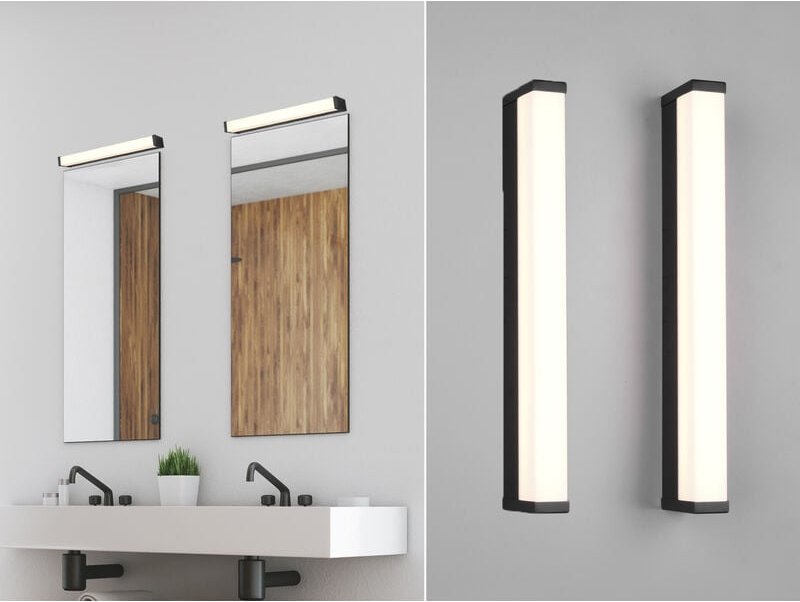 Thumbnail - Led Badezimmer Wandleuchten 2er Set in Schwarz - Spiegelleuchten, Breite 42,5cm