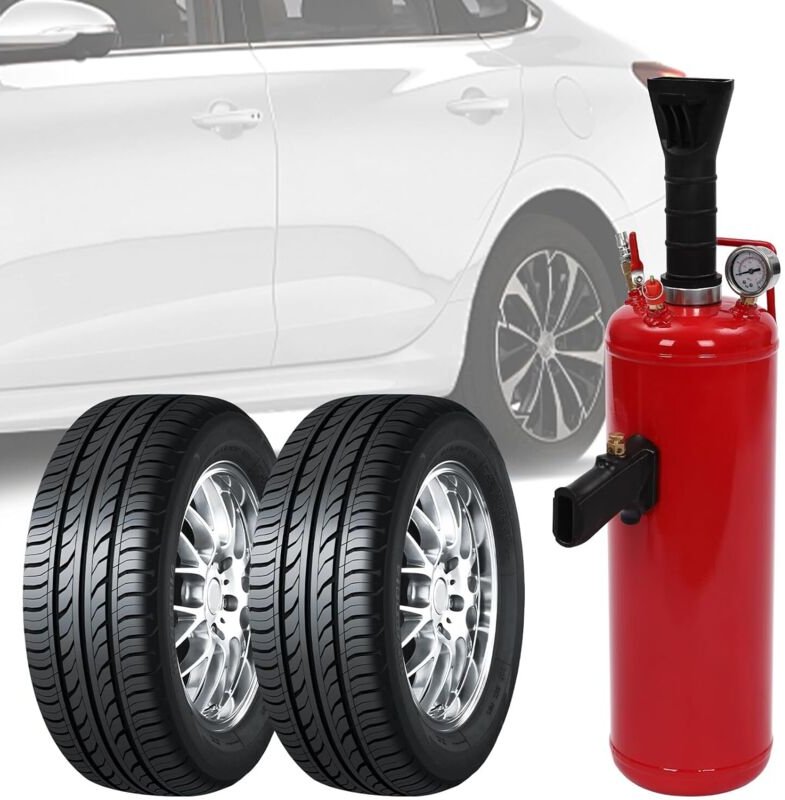 9L Reifen Reifenfüller Booster, Reifen Booster mit 8-bar Arbeitsdruck, Airbooster für LKW Auto PKW Motorrad ATV Traktor