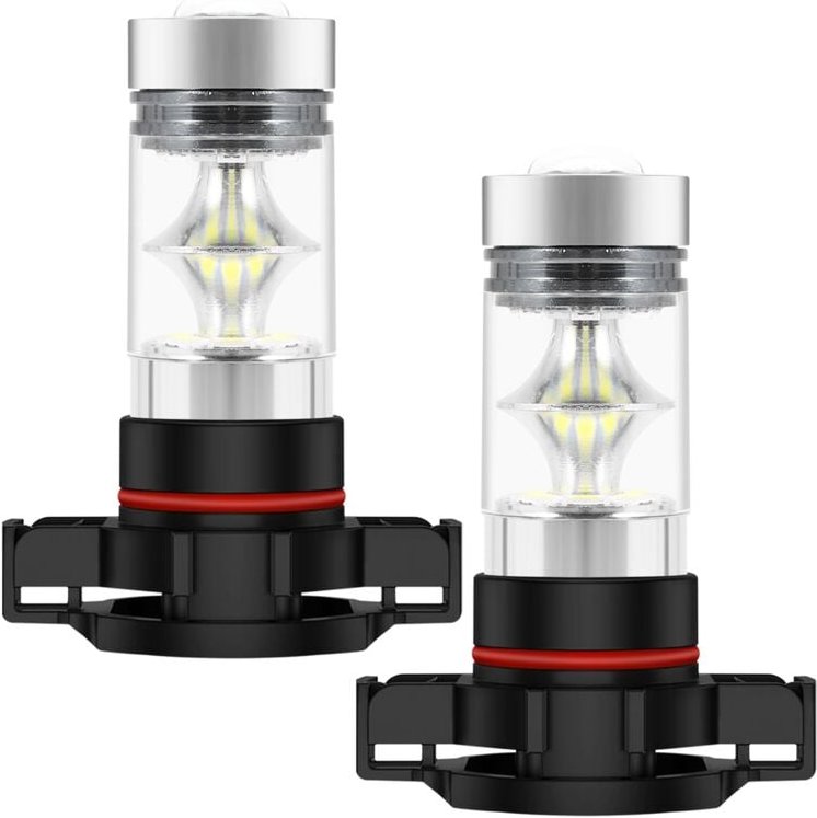 2x 5202 H16 PS24w High Power 100w 6000k Super Weiß Led Nebel Drl Lichter Birne