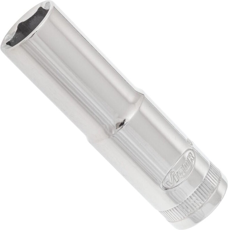 Vigor - Sechskant Steckschlüsseleinsatz ∙ lang ∙ V2585N ∙ 1/2 Zoll (12,5 mm) Vierkant hohl ∙ Außen Sechskant Profil ∙ sw...