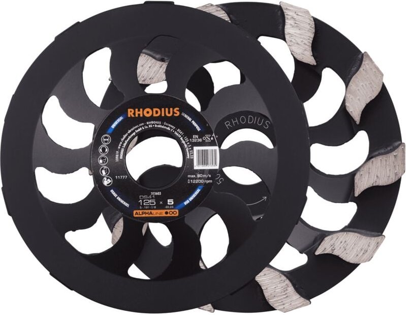 RHODIUS DS41, 1 Stück, 125 x 5,0 x 7,0 mm, Diamantschleiftopf