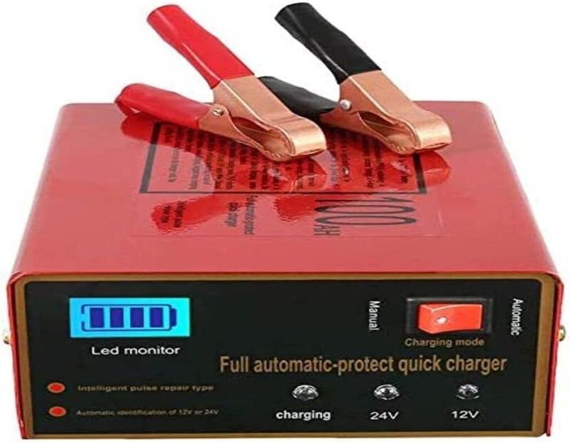 KZQ - 12 V/24 v Automatisches intelligentes Autobatterieladegerät, Erhaltungsladegerät, Lithium-, Blei-Säure-Batterie, 1...