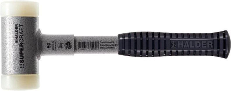 Erwin Halder Kg - Halder SUPERCRAFT-Schonhammer, Stahlrohrstiel, ergonom. rutschsicherem Griff, ø 70 mm