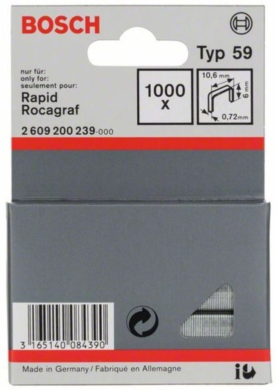 Thumbnail - Feindrahtklammer Typ 59 10,6 x 0,72 x 6 mm - Bosch
