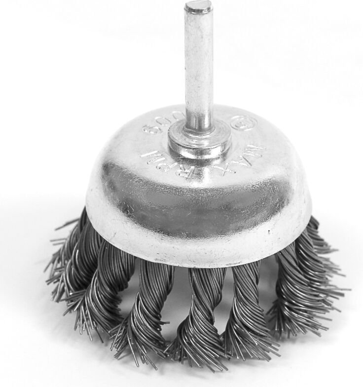 Stahl-Drahtbürste mit gewelltem Becher 65 mm