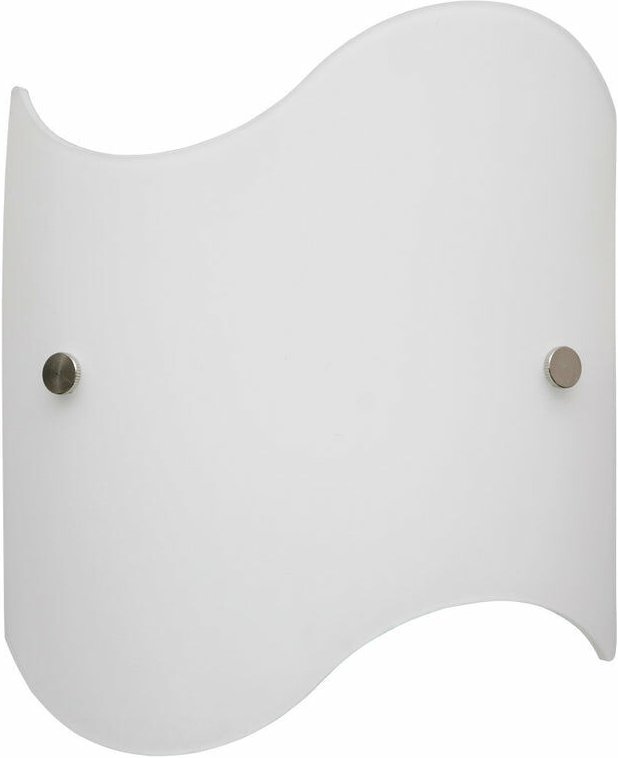 Applikation 1xE27, verchromte Glasplatte, weiße E-Energie