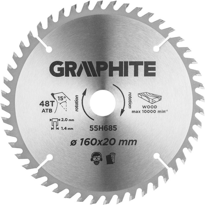 Thumbnail - 160 mm Graphitklinge – für präzises Schneiden von Holz und Brettern