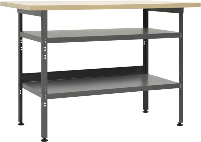 Werkbank Grau 120×60×85 cm Stahl - Vidaxl