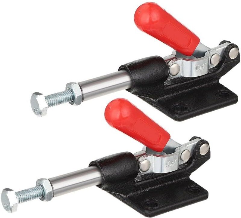 Set mit 2 Metall-Kniehebelklemmen, Schlauchklemmen, 32 mm, 227 kg