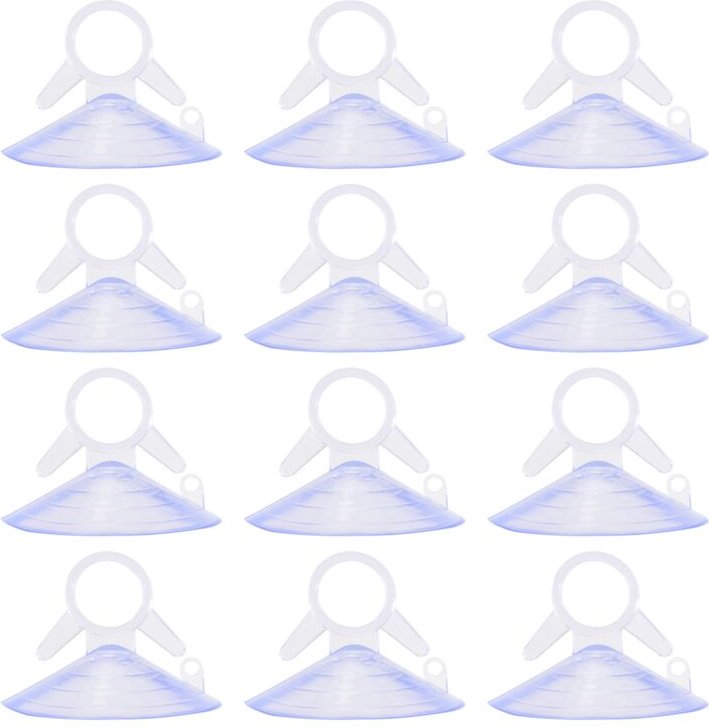 12 StüCke Luft Pflanzen StäNder, Vakuum Saugen NäPfe für Aquarien mit Schlaufen Pflanzen, die ein Glas Wind Schutz Schei...