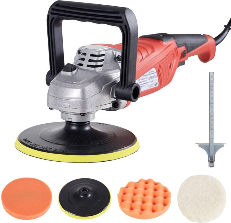 Arebos - Mehrzweck Exzenter Auto Poliermaschine Autolack Schleifer Set 2100W