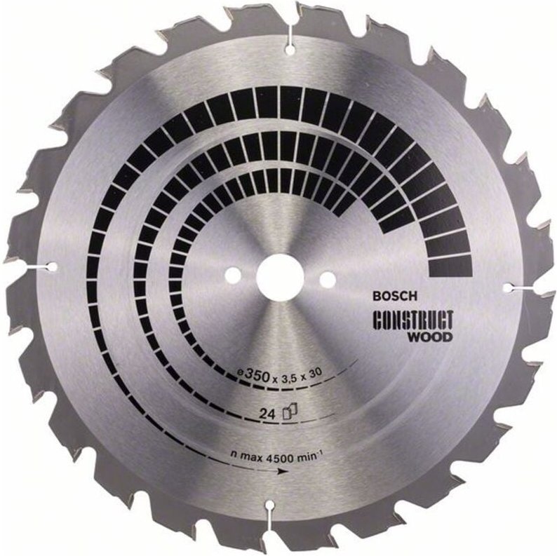 Pro Construct Wood Kreissägeblatt, 350 x 3,5 x 30 mm, T24 - Bosch