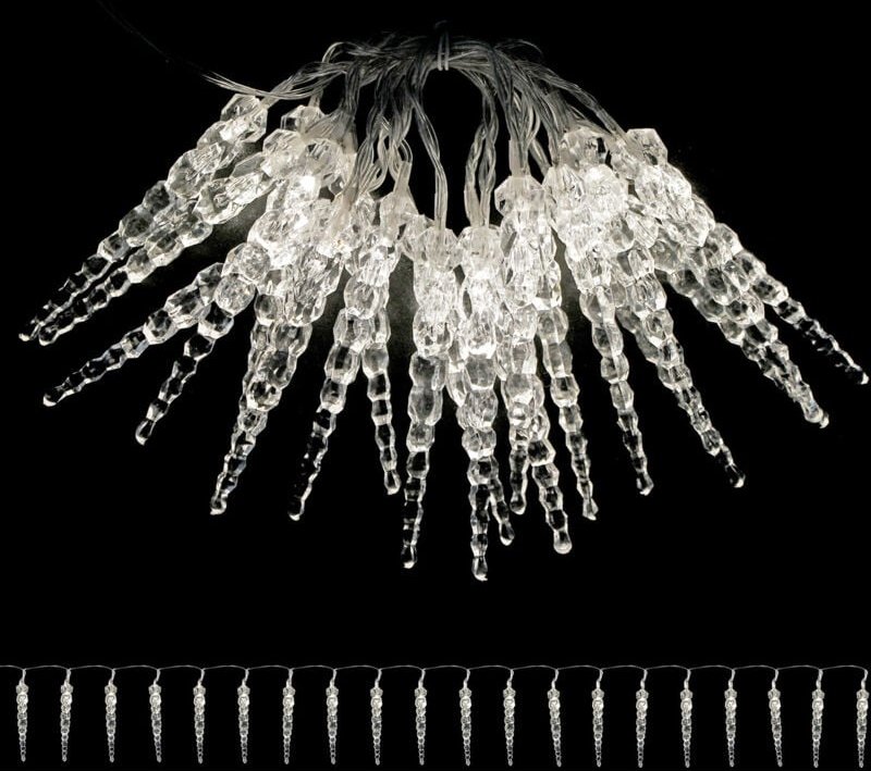 Led Eiszapfen Lichterkette Batterie-MLK143-Neu