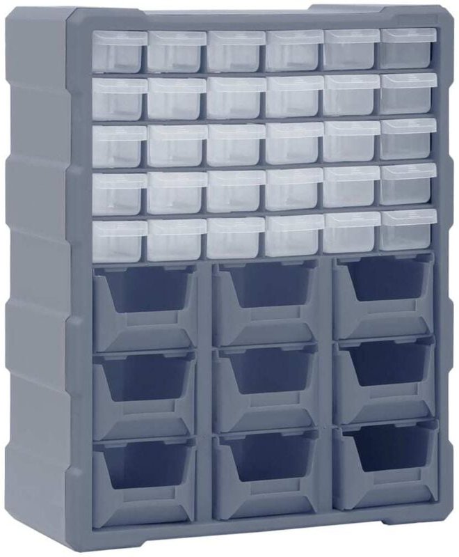Multi-Schubladen-Organizer mit 39 Schubladen 38x16x47 cm Vidaxl