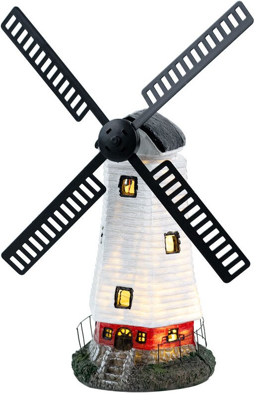 Led Solar Außen Leuchte Garten Dekoration Windmühle Vorgarten Blumen Beet Beleuchtung Rasen Wiese Balkon Deko Lampe
