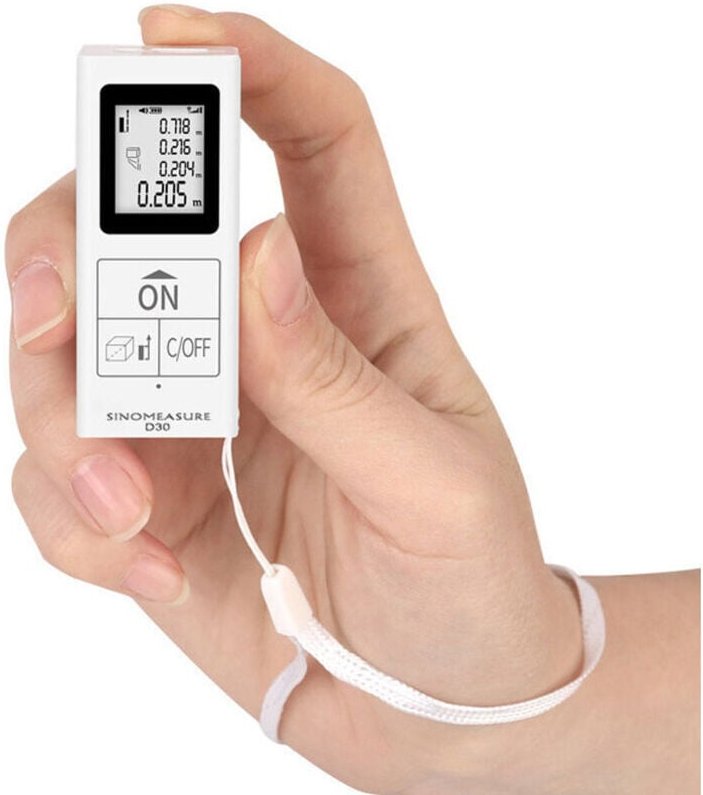 Tragbarer Laser-Entfernungsmesser, Mini-Digital-Infrarot-Messgerät mit wiederaufladbarem Akku, Messwerkzeug für den Heim...