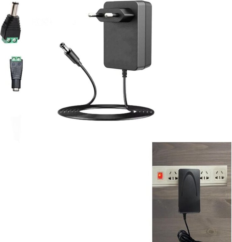 Bluedeer - 12V 2A Netzteil Adapter, Netzteil ac zu dc Konverter Transformator, 5.5 x 2.1mm Ausgang eu Stecker für led St...