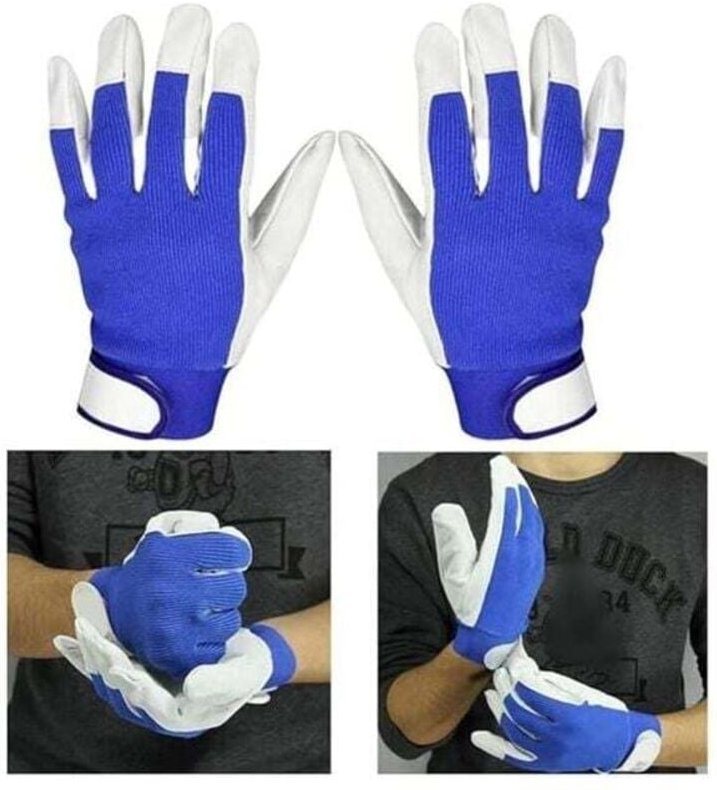 ZVD - Gants De Soudage, Gant en Cuir Résistant à La Chaleur pour Soudeur Tig/Griller/Barbecue/Four/Cheminée/Poêle à Bois...