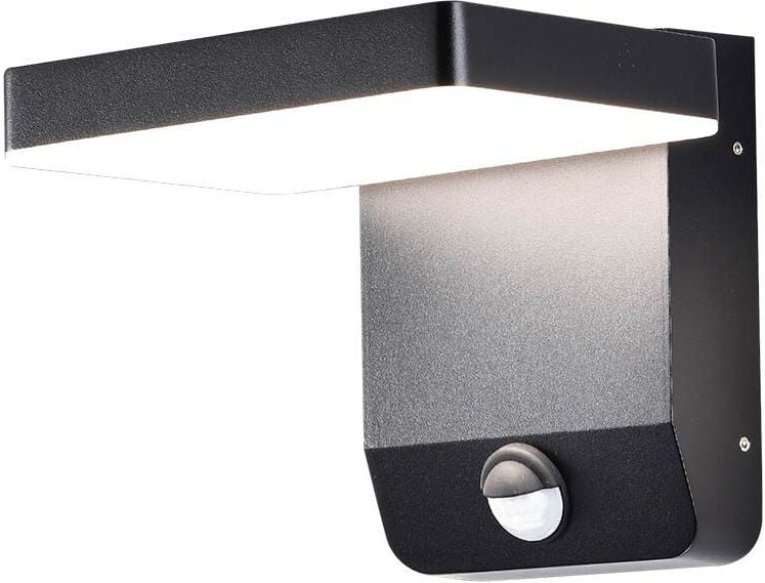 Thumbnail - V-tac - 17W 150LM/W Quadratische LED-Wandleuchte mit Sensor, Schwarz, Warmweiß, IP65