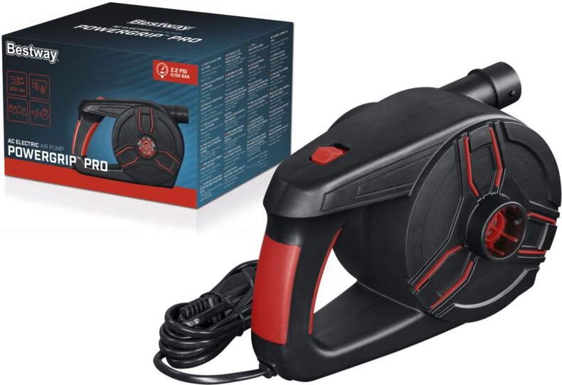 Electric air pump for inflatables plug in