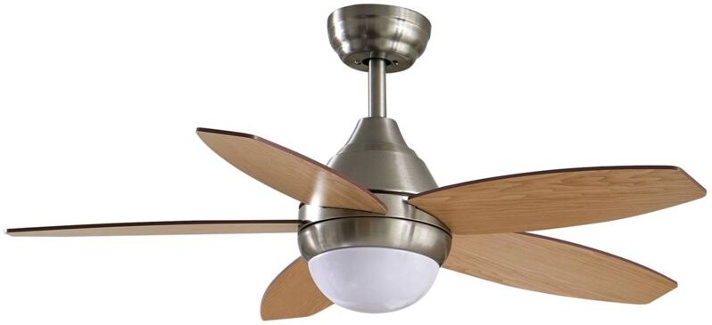 Deckenventilator mit Lampe 'Klasika' aus Metall mit Fernbedienung für Wohnzimmer & Esszimmer von Lindby