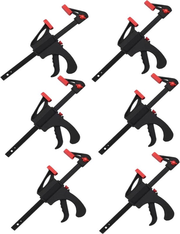 6 Stück Schnellspannklemmen, zum schnellen und einfachen Spannen von Holz