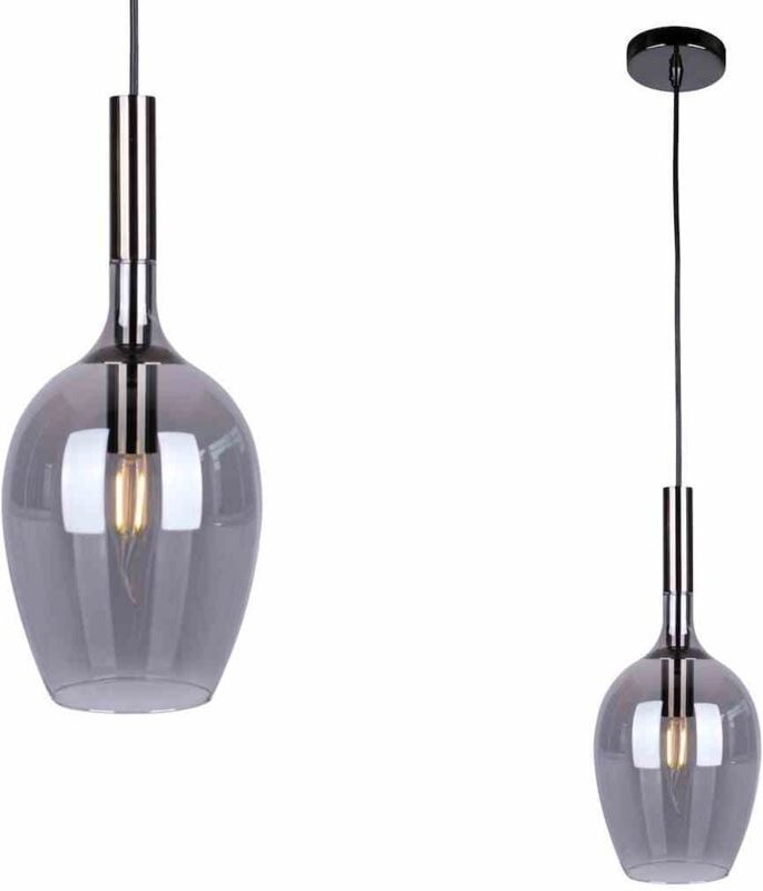 Hängelampe LUGANO GERÄUCHERT 1xE14