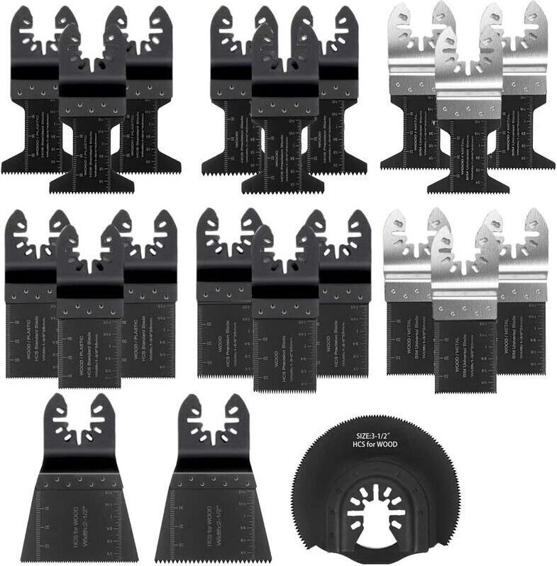Oszillierendes Sägeblatt, 21-teiliges Multifunktionswerkzeug-Set mit Zubehör, universelles oszillierendes Multifunktions...