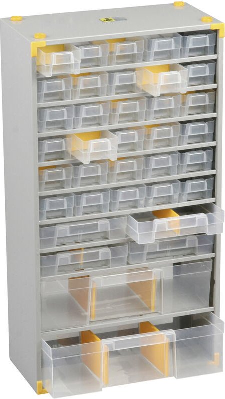 Allit Werkstatt-Magazin (L x B x H) 300 x 140 x 565 mm Anzahl Fächer: 36 Inhalt 1 St.