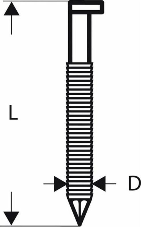 D-Kopf Streifennagel SN34DK, 3,1 mm, 80 mm, verzinkt, gerillt - Bosch