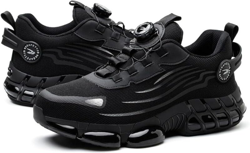 Anti-Smashing- und Anti-Pannen-Sicherheitsschuhe, Sicherheitsschuhe mit Schnürsenkeln und drehbarer Schnalle, atmungsakt...