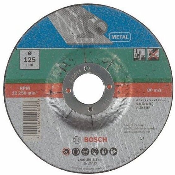 Metall-Trennscheibe 125x2,5 für Bosch Schleifer