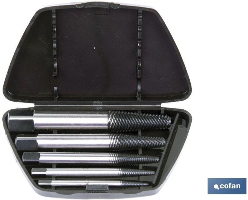 Satz mit 5 linken Außengewinden (Schraubenausdreher)