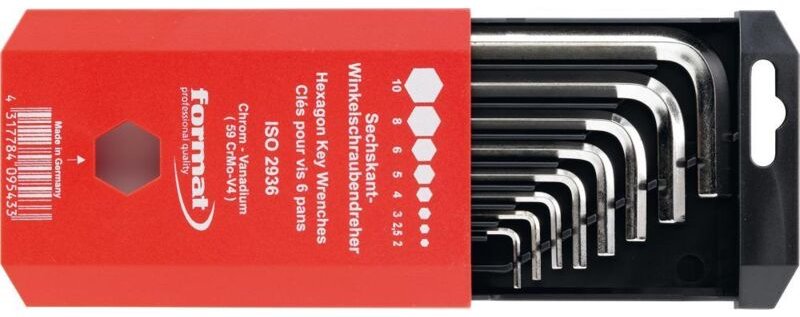 6kt.-Winkelschraubendreher-Satz DIN911 2 -10mm - Format