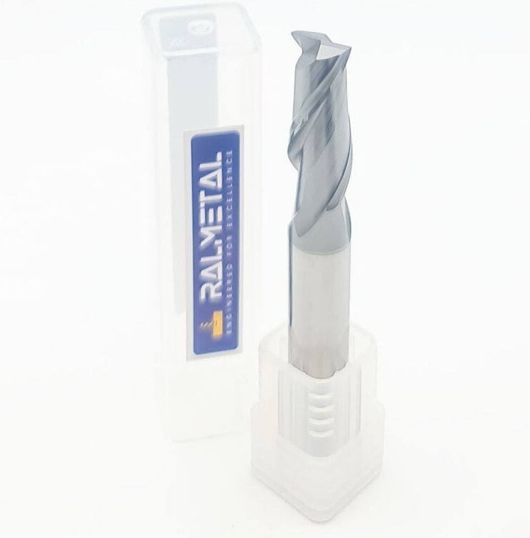 VHM Hartmetallfräser 3 x 8 x 50 mm 2 - Federn 45 HRC